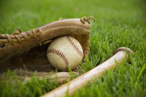 Baseball Equipment on Grass